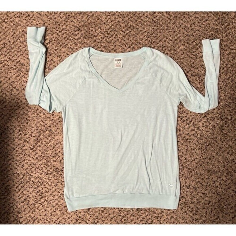 victoria’s secret long sleeve teal shirt‎ size medium